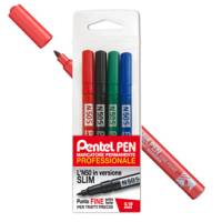 Marcatore permanente N50S - punta tonda - astuccio 4 colori assortiti - Pentel - 0022066 - 8006935220669 - DMwebShop