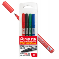 Marcatore permanente N50S - punta tonda - astuccio 4 colori assortiti - Pentel - 0022066 - 8006935220669 - DMwebShop