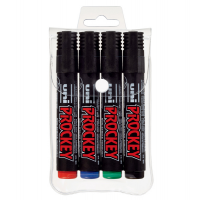 Marcatori Uni Prockey M122 - punta conica - 1,2 - 1,8 mm - colori assortiti - astuccio 4 pezzi - Uni Mitsubishi - M 122 4C - 4902778242438 - DMwebShop