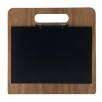 Portamenu' a tagliere con anelli Chopping Board legno di noce - 32 x 24 cm - Securit - MC-WALA4-CH - 8719075285206 - DMwebShop