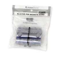 Portamonete - PVC - 2 cent - grigio - blister 20 pezzi - Holenbecky