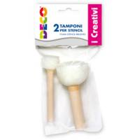 Tampone in spugna per stencil diametro 2,4 cm blister 2 pezzi Deco 06830 - 18268