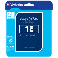 USB 3.0 portatile Store 'N'Go 9,5 mm drive - Blu - 1 Tb - Verbatim 53200