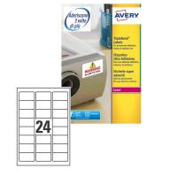 Etichetta in poliestere L6141 - permanente - 63,5 x 33,9 mm - 24 etic. per foglio - trasparente - conf. 20 fogli A4 - Avery - L6141-20 - 4004182059821 - DMwebShop