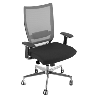 Poltrona semidirezionale Cot XL - con braccioli regolabili - nero-grigio  - Unisit - COTXL-N - DMwebShop