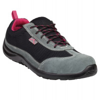 Calzatura di sicurezza Como S1P SRC - pelle scamosciata-poliestere mesh - numero 38 - grigio-fucsia - Deltaplus - COMOSPNO38 - 3295249213909 - DMwebShop