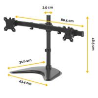 Braccio porta monitor Doppio Freestanding - Fellowes - 8043701 - 43859728008 - DMwebShop