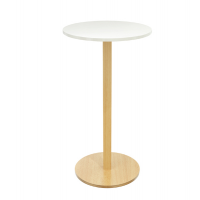 Tavolo Woody - altezza 110 cm - Ø piano 60 cm - bianco - Paperflow K440302