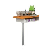 Allungo angolo Ristoro punto caffe' - 60 x 45 x 84 cm - bianco-noce chiaro - Artexport - 2872.2/34 + 60011 - DMwebShop