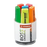 Evidenziatore Boss Original - punta a scalpello - tratto 2 - 5 mm - colori assortiti - cilindro 6 pezzi - Stabilo - 7006 - 4006381214575 - DMwebShop