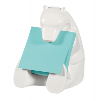 Dispenser orso bianco + ricarica Post it Super Sticky Z Notes - azzurro - BEAR-330 - 76 x 76 mm - 90 fogli - Post-it 7100137125 - 7100285519 - 8887862041899 - DMwebShop