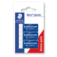 Gomma Mars Plastic - bianca - conf. 3 pezzi - Staedtler - 52653 ABK3D - 4007817525395 - DMwebShop