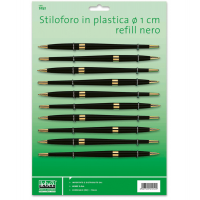 Penna ricambio con refill - Ø 10 mm - nero - conf. 10 pezzi - Lebez - 1052 - 8007509010525 - DMwebShop