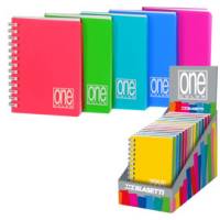 Miniquaderno One Color - A6 - forato - 1 rigo - 80 fogli - 80 gr - spiralato - copertina PPL - expo 14 pezzi - Blasetti - 5459 - 8007758354593 - DMwebShop