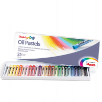Pastelli a olio - lunghezza 60 mm - colori assortiti - astuccio 25 pezzi - Pentel - 0100525 - 4711577003597 - DMwebShop