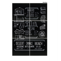 Lavagna da parete XXL - 40 x 40 cm - nero - set 6 pezzi affiancabili - Securit - FB-XXL - 8719075285237 - DMwebShop