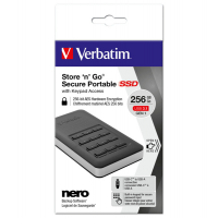 Memoria SSD portatile Store 'N'Go Usb 3.1 - con tastierino numerico - 256 Gb - Verbatim 53402