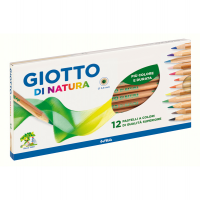 Pastelli colorati Natura - Ø mina 3,8 mm - legno di cedro - colore assortiti - conf. 12 pezzi - Giotto - 240600 - 8000825240614 - DMwebShop