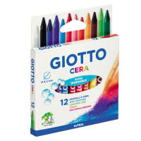 Pastelli a cera - lunghezza 90 mm - Ø 8,5 mm - colori assortiti - conf. 12 pezzi - Giotto - 281200 - 8000825059001 - DMwebShop