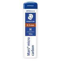 Astuccio 12 Mine Mars Micro mina 0,5 mm - gradazione H - conf. 12 pezzi - Staedtler - 250 05-H - 4007817213650 - DMwebShop