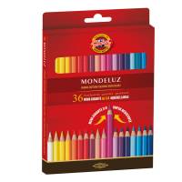 Matite colorate Mondeluz - acquerellabili - Ø mina 3,8 mm - colori assortiti - astuccio 36 pezzi - Koh-i-noor - H2141N - 8032173017860 - DMwebShop