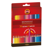 Matite colorate Mondeluz - acquerellabili - Ø mina 3,8 mm - colori assortiti - astuccio 36 pezzi - Koh-i-noor - H2141N - 8032173017860 - DMwebShop