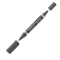 Pennarello Lumocolor Permanent Duo 348 punta feltro - punta 0,6 mm e 1,5 mm - nero - Staedtler - 348-9 - 4007817348031 - DMwebShop