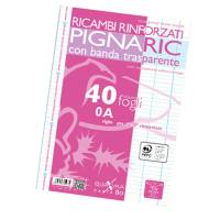 Ricambi forati rinforzati - A4 - rigo di 1a - 40 fogli - 80 gr - Pigna - 02194590A - 8005235059764 - DMwebShop