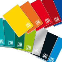 Quaderno One Color - A5 - punto metallico - 1 rigo - con margine - 20+1 fogli - 80 gr - Blasetti 1405