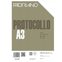 Foglio protocollo - A4 - senza rigatura - 60 gr - bianco - conf. 200 pezzi - Fabriano 02010560
