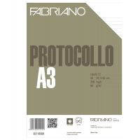 Foglio protocollo - A4 - 1 rigo - 60 gr - conf. 200 pezzi - Fabriano 02110560