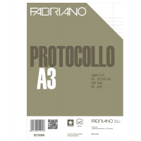 Foglio protocollo - A4 - 1 rigo - con margine - 60 gr - conf. 200 pezzi - Fabriano 02210560