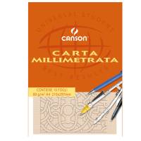 Blocco carta opaca millimetrata - 210 x 297 mm - 10 fogli - 80 gr - Canson - C200005812 - 3148954346236 - DMwebShop