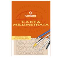 Blocco carta opaca millimetrata - 210 x 297 mm - 10 fogli - 80 gr - conf. 25 pezzi - Canson - C200005812 - 3148954346236 - DMwebShop