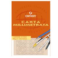 Blocco carta opaca millimetrata - 230 x 330 mm - 10 fogli - 80 gr - conf. 25 pezzi - Canson - C200005813 - 3148950058133 - DMwebShop
