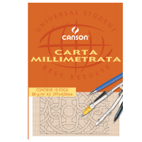 Blocco carta opaca millimetrata - 297 x 420 mm - 10 fogli - 80 gr - Canson C200005824
