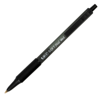 Penne a sfera a scatto Soft Feel - punta 1 mm - nero - conf. 12 pezzi - Bic 837397