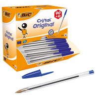 Penna a sfera Cristal - punta media 1 mm - blu - conf. 90+10 pezzi - Bic 942910