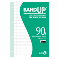 Ricambi BandUp forati rinforzati - A4 - 1 rigo - con margine - 40 fogli - 90 gr - BM - 0105495 - 8008234054952 - DMwebShop