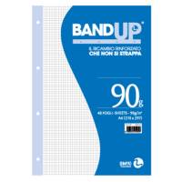 Ricambi BandUp forati rinforzati - A4 - quadretto 4 mm - 40 fogli - 90 gr - BM - 0105490 - 8008234054907 - DMwebShop