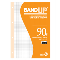 Ricambi BandUp forati rinforzati - A4 - quadretto 4 mm - con margine - 40 fogli - 90 gr - Bm - 0105492 - 8008234054921 - DMwebShop