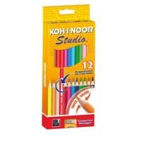 Matite colorate Studio diametro mina 2,8 mm colori assortiti Astuccio 12 pezzi Koh i noor DH3312 - 4695