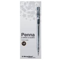Penna a sfera a scatto - punta 1 mm - nero - conf. 20 pezzi - Starline - 5603 - 8025133018380 - DMwebShop