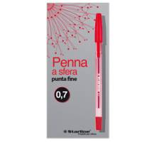 Penna a sfera - con cappuccio - punta fine 0,7 mm - rosso - conf. 50 pezzi - Starline - STL1106. - 8025133030573 - DMwebShop