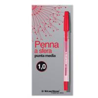 Penna a sfera con cappuccio - punta media 1 mm - rosso - conf. 50 pezzi - Starline - STL1109. - 8025133030665 - DMwebShop
