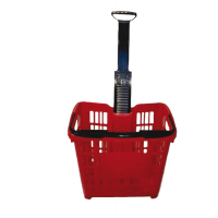 Cesto trolley - 30 lt - antiurto - rosso - Printex