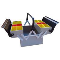 Cassetta portautensili - 3 scomparti - metallo - Metalplus - 7026/3 grigio - 8022715702637 - DMwebShop