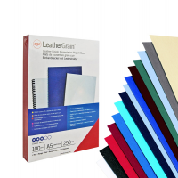 Copertine LeatherGrain per rilegatura - A4 goffrate blu - 250 gr - conf. 100 pezzi - Gbc - CE040020 - 5019577221782 - DMwebShop