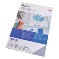 Copertine HiClear per rilegatura - A4 - 240 micron - trasparente - conf. 100 pezz - GBC - CE012480 - 5019577187262 - DMwebShop
