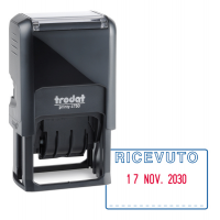 Timbro Printy 4750/L autoinchiostrante - DATA + RICEVUTO - 41 x 24 mm - 4 mm - bicolore - Trodat - 141383 - 9010035413837 - DMwebShop